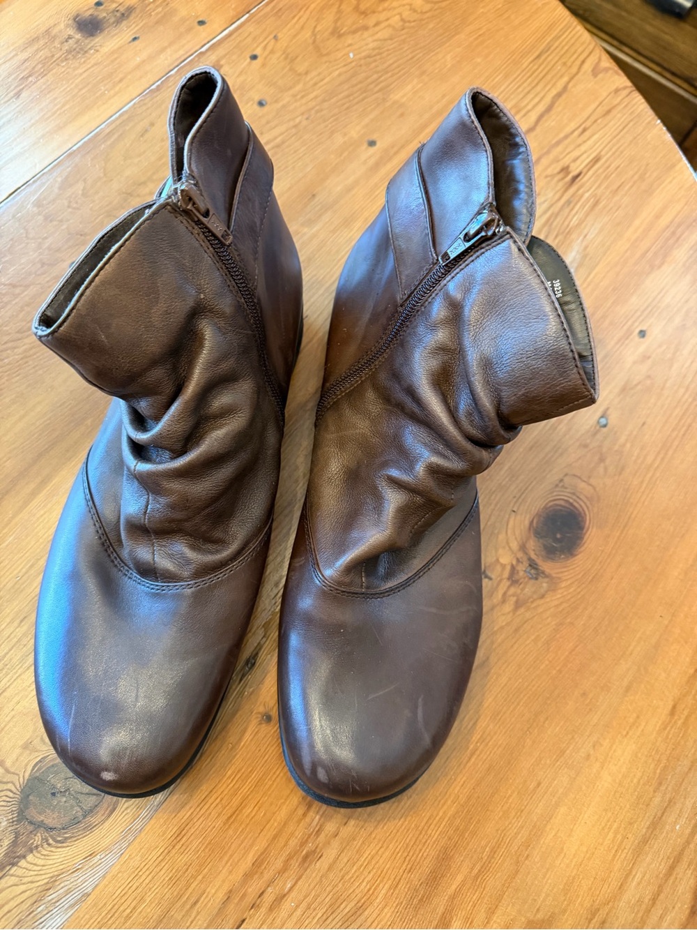 Clarks Dark Brown Leather Ankle Booties